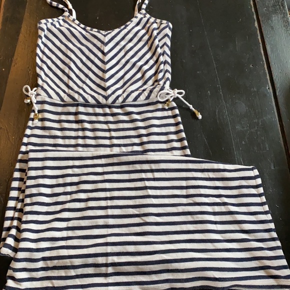 Juice Couture Blue Navy White Stripe Terry Casual Maxi Dress Size XS - Picture 6 of 14